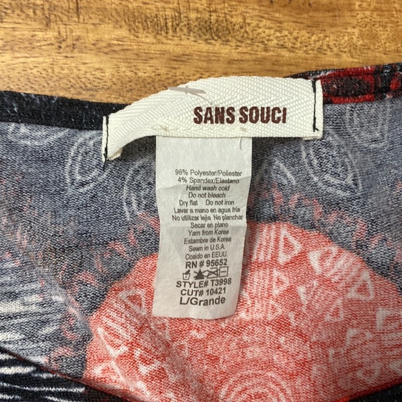 Sans Souci boho Y2K long sleeve cropped top - Picture 5 of 6